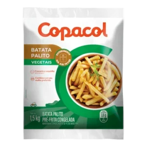 Batata Palito Pré-Frita Congelada Tradicional Copacol Pacote 1,5kg